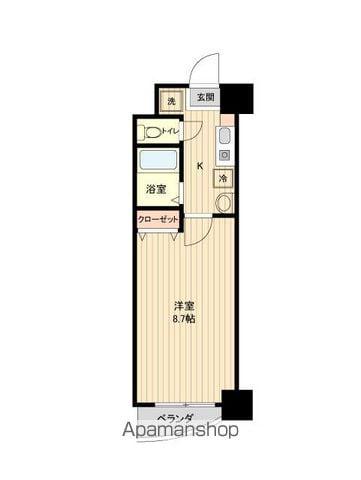 LA DOUCEUR宮町(1K/7階)の間取り写真