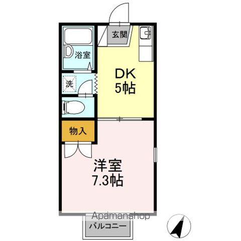 COZY・SPOT Ⅱ(1DK/1階)の間取り写真