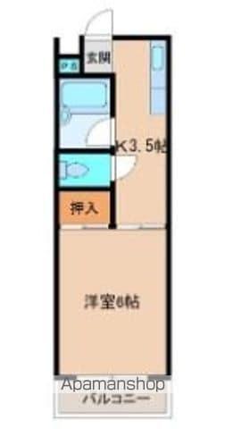 上野コーポ(1K/1階)の間取り写真
