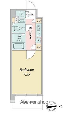 LASANTE木場公園(1K/8階)の間取り写真