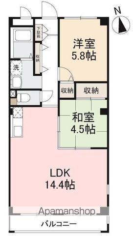 メゾン・ド・パリスA・B(2LDK/3階)の間取り写真