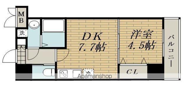 MSR新大阪南(1DK/4階)の間取り写真
