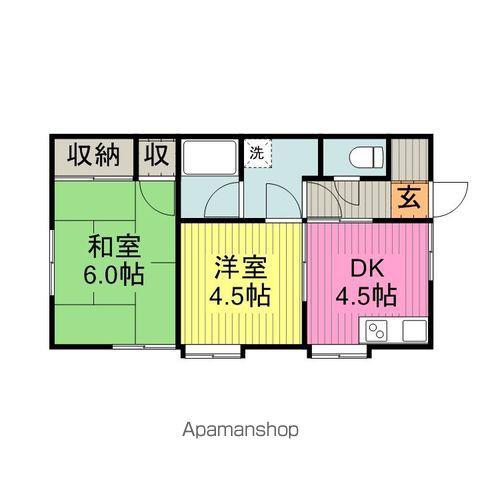 広田ハイツⅠ(2DK/1階)の間取り写真