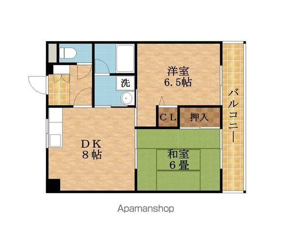 グリーンゲイブルス(2DK/2階)の間取り写真