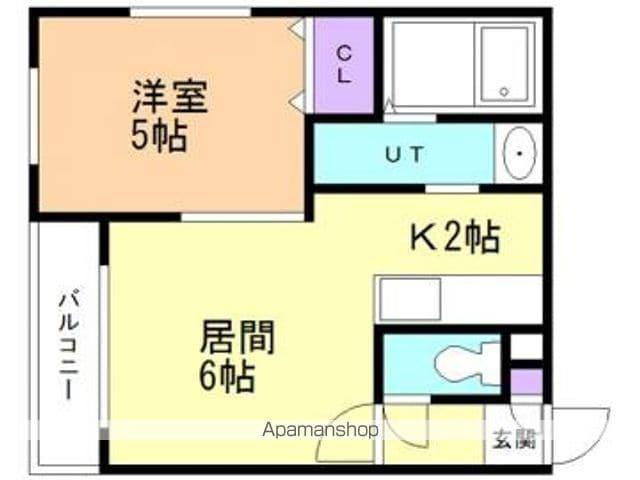 メゾンクー・ドゥ・・クールⅣ(1LDK/1階)の間取り写真