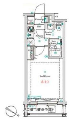 アンベリール中野鷺ノ宮(1K/3階)の間取り写真