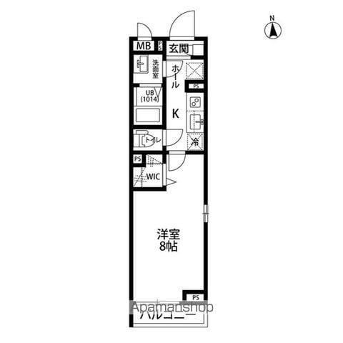 クレール ヴェールメゾンⅡ(1K/1階)の間取り写真