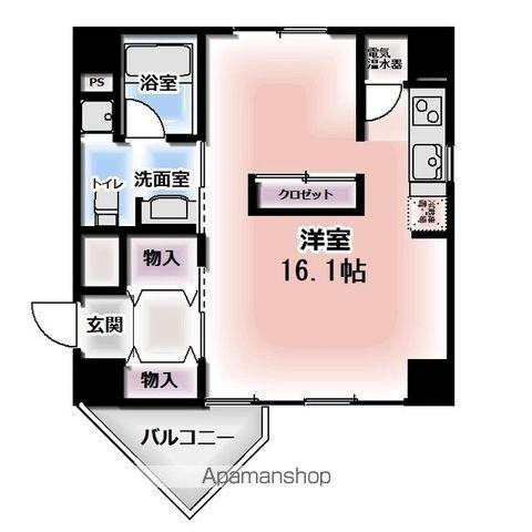 サンフレア日出町(ワンルーム/10階)の間取り写真