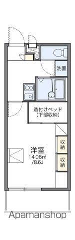 レオパレスヴィラ レオンチーナ(1K/2階)の間取り写真