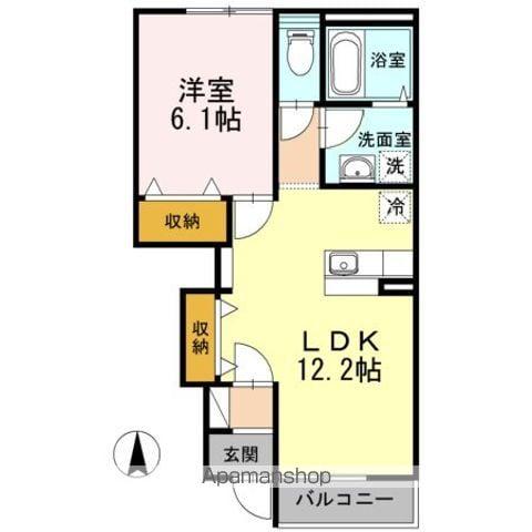 FOUR LEAF-M(1LDK/1階)の間取り写真