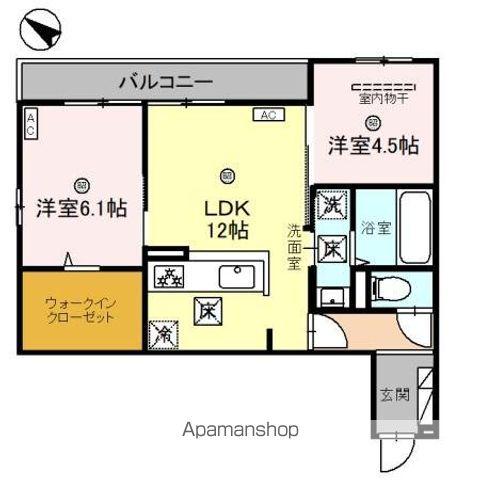 グランヴェール6(2LDK/1階)の間取り写真