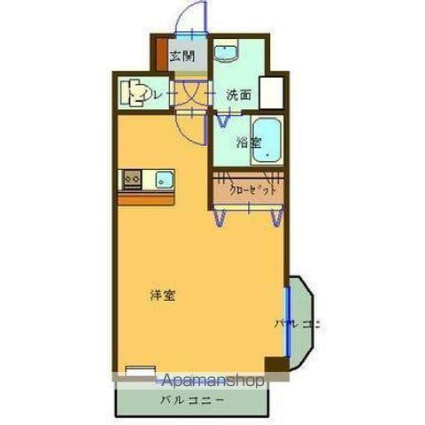 エクセビューかりや(ワンルーム/2階)の間取り写真