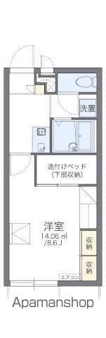 レオパレスほたる川(1K/1階)の間取り写真