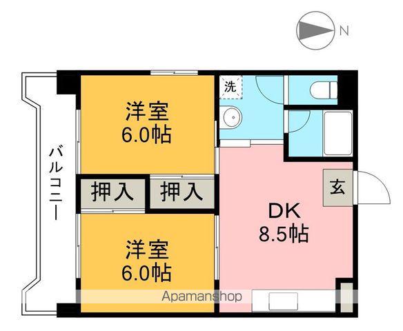 レジデンスノナミ(2DK/5階)の間取り写真