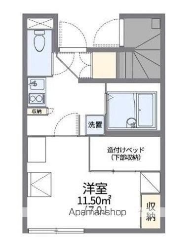 レオパレスラ スリーズ(1K/1階)の間取り写真