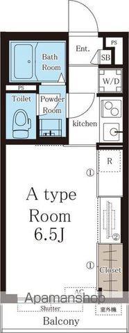 リブリ・ラヴィータ(1K/2階)の間取り写真