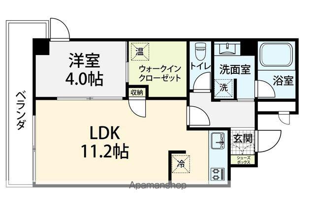 ファースト・レーベン池田町(1LDK/5階)の間取り写真