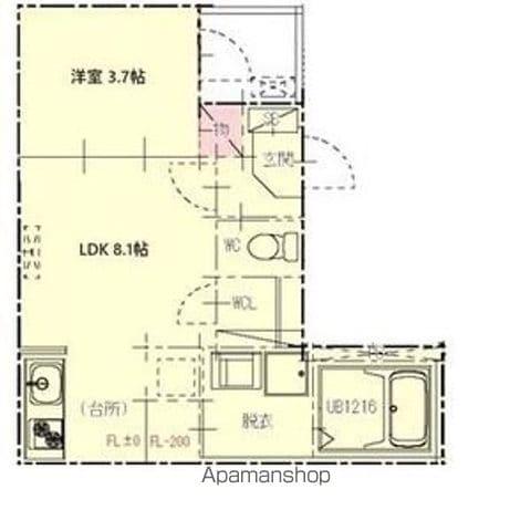 プライムパークス名駅西(1LDK/3階)の間取り写真