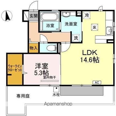 シュトラール(1LDK/1階)の間取り写真