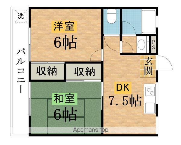 きざきコーポ(2DK/1階)の間取り写真