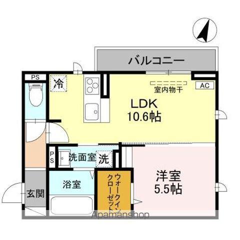 CLASSEUM幸西III(1LDK/3階)の間取り写真