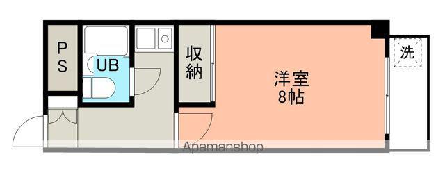 スカイハイツ三木町(1K/3階)の間取り写真