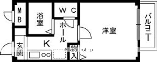 和歌山線 名手駅 徒歩6分 2階建 築32年(1K/1階)の間取り写真