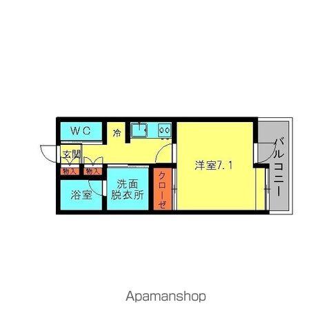 MCビル(1K/3階)の間取り写真