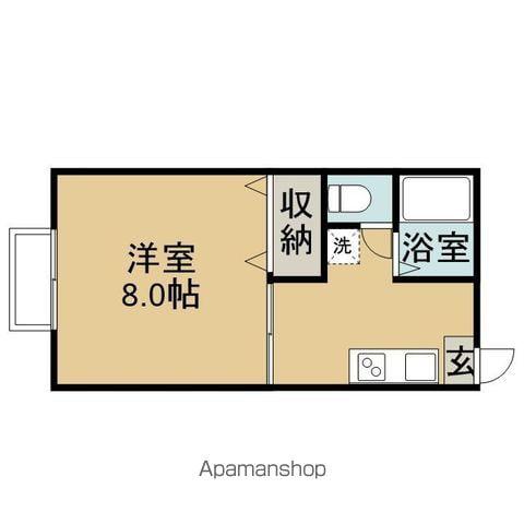 スカイコーポアップル(1K/1階)の間取り写真