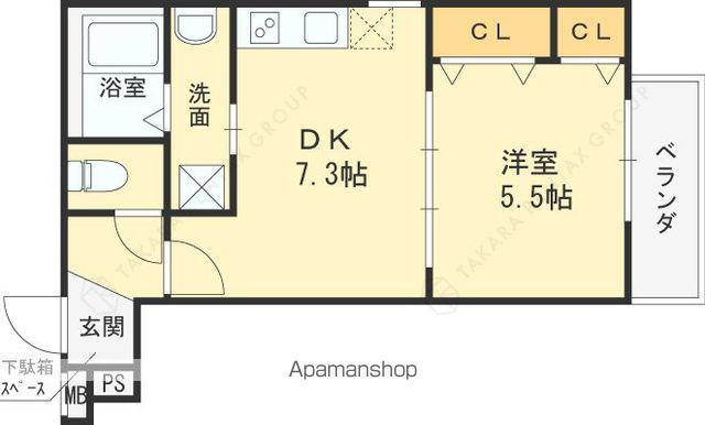 フジパレス西宮甲東園1番館(1DK/2階)の間取り写真
