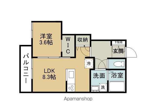 MAISON SONA(1LDK/1階)の間取り写真