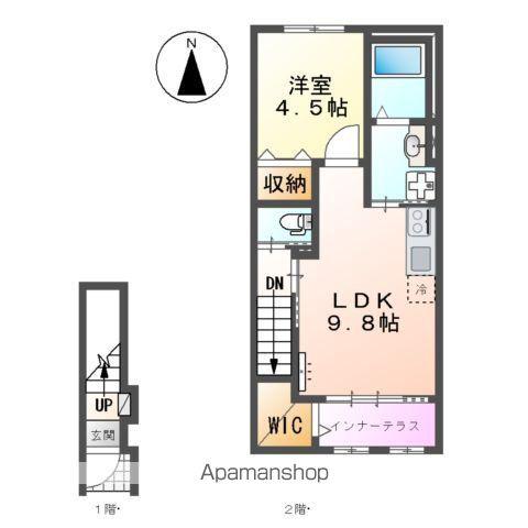 東広島市高屋町桧山 工事(1LDK/2階)の間取り写真