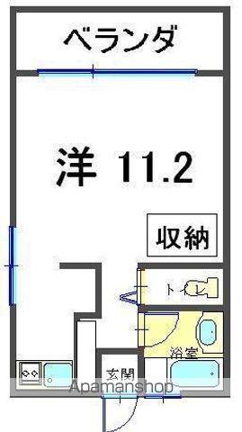 エントピア(ワンルーム/3階)の間取り写真