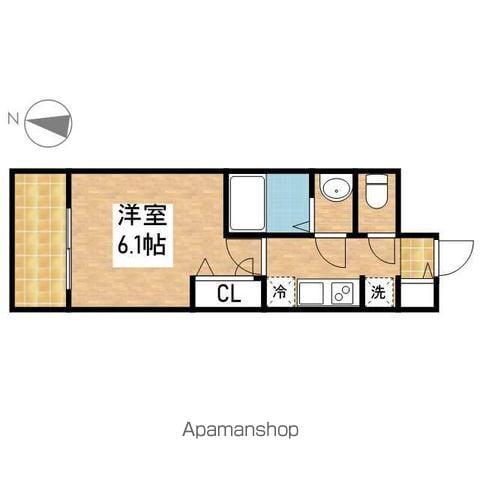 メイクス矢場町(1K/8階)の間取り写真