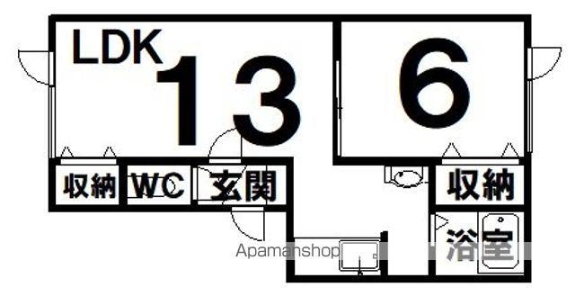 スカイドリーム(1LDK/2階)の間取り写真