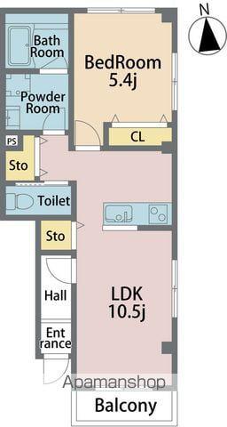 アル・羽ノ浦B(1LDK/1階)の間取り写真