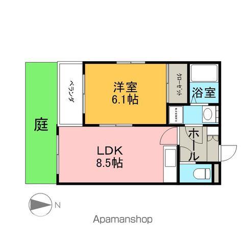 スプレッドK(1LDK/1階)の間取り写真