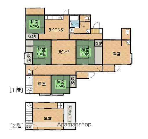日豊本線 南宮崎駅 バス乗車時間：15分 赤江浜入口バス停で下車 徒歩8分 2階建 築51年(6LDK)の間取り写真