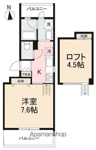 エクセル太田南(1K/1階)の間取り写真