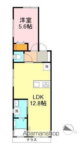 サンライズ天王台(1LDK/1階)の間取り写真