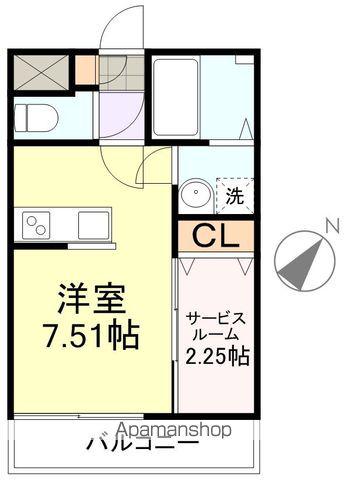 アイワレジデンスこまつしま(ワンルーム/3階)の間取り写真