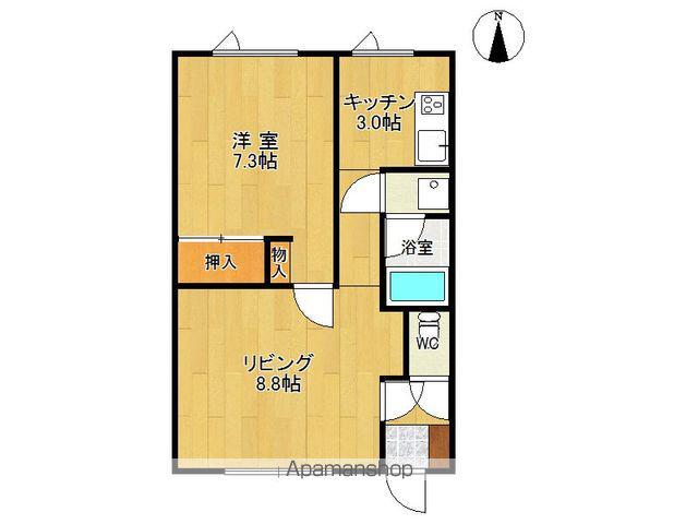 ニッサンハイツ(1LDK/2階)の間取り写真