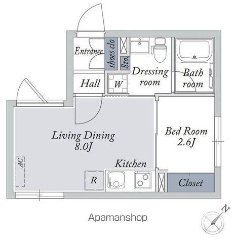 LA DOUCEUR文京大塚イースト(1LDK/4階)の間取り写真