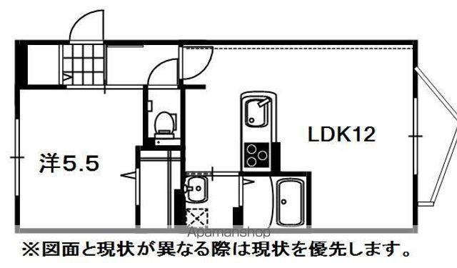 リヴィエール(1LDK/1階)の間取り写真