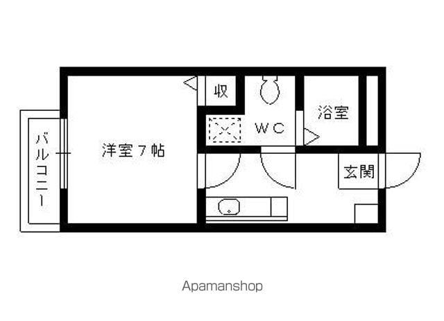 プラレスト梅林(1K/2階)の間取り写真