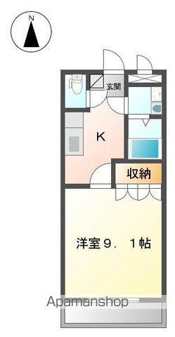 プラムガーデンSIN(1K/1階)の間取り写真