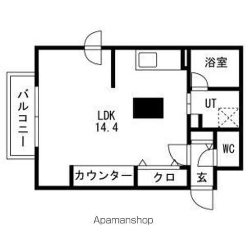 ドリームマインド(1K/4階)の間取り写真