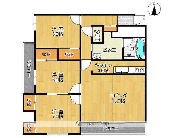 CENTER CITY5(3LDK/8階)の間取り写真