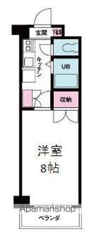 ジョイフル第5中村(1K/3階)の間取り写真