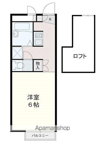 シーサイド生の松原(1K/2階)の間取り写真